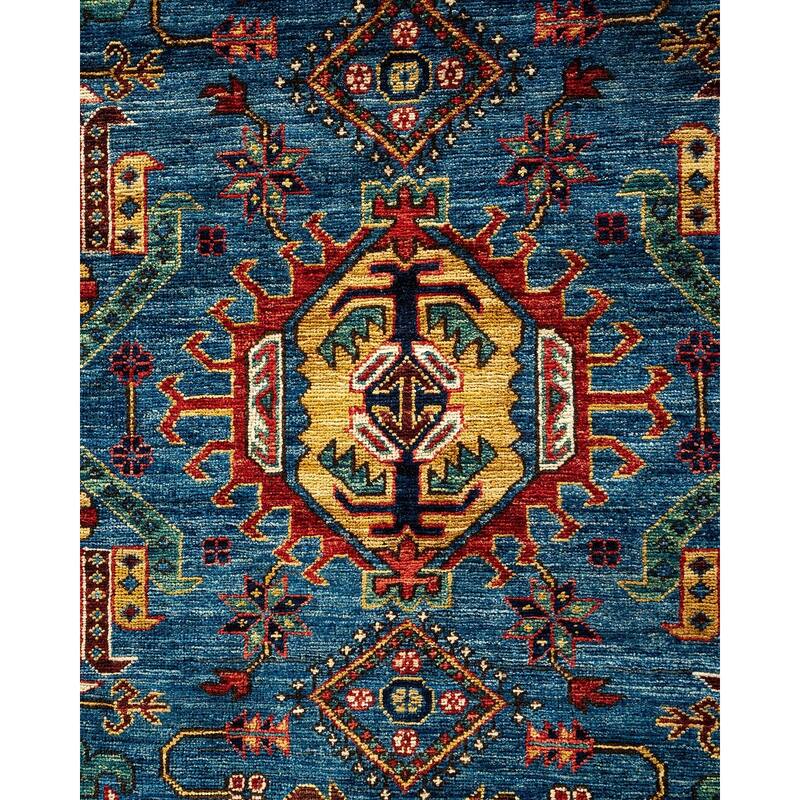 Overton Hand Knotted Wool Vintage Inspired Traditional Serapi Light